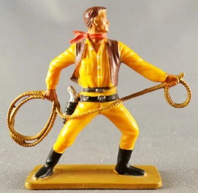 Starlux - Cow-Boys - Series 64 (Luxe Speciale) - Footed Lasso (Yellow) (ref 5126)