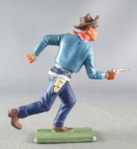 Starlux - Cow-Boys - Series 64 (Luxe Speciale) - Footed Running with gun (blue) (ref 5131)
