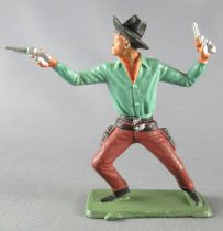 Starlux - Cow-Boys - Series 64 (Luxe Speciale) - Footed Standing 2 guns (green & purple) (ref 5123)