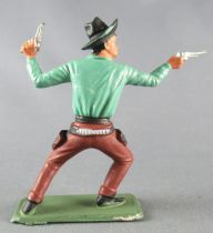 Starlux - Cow-Boys - Series 64 (Luxe Speciale) - Footed Standing 2 guns (green & purple) (ref 5123)