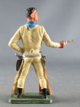 Starlux - Cow-Boys - Series 64 (Luxe Speciale) - Footed Standing firing 1 gun (yellow & red) (ref 5128)
