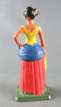 Starlux - Cow-Boys - Series 69 - Footed Saloon Waiteress (yellow & red) (ref 5161)