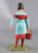 Starlux - Cow-Boys - Series 69 - Footed woman with bucket (blue) (ref 5160 / )