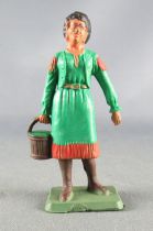 Starlux - Cow-Boys - Series 69 - Footed woman with bucket (green) (ref 5160 / )