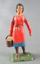 Starlux - Cow-Boys - Series 69 - Footed woman with bucket (orange) (ref 5160 / )