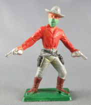 Starlux - Cow-Boys - Series 77 (regular) - Footed Masked 2 guns (red & grey ) (ref 124)