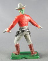 Starlux - Cow-Boys - Series 77 (regular) - Footed Masked 2 guns (red & grey ) (ref 124)