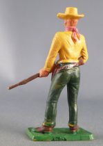 Starlux - Cow-Boys - Series 77 (regular) - Footed rifle on front (yellow & green ) (ref 130)