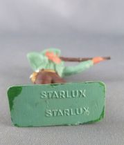 Starlux - Cow-Boys - Series 77 (regular) - Footed standing firing rifle (blue & brown) (ref 121)