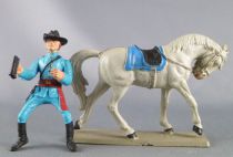 Starlux - Federates - Regular Series - Mounted Officer with binoculars grey horse (ref CN5)