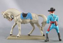 Starlux - Federates - Regular Series - Mounted Officer with binoculars grey horse (ref CN5)