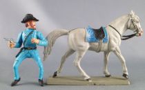 Starlux - Federates - Series regular - Mounted Officer with gun grey horse (ref CN2)