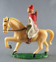 Starlux - French Cavalry - Series 53 - Spahi Rifle on back trotting white horse (réf 408)