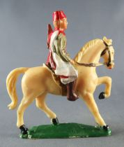 Starlux - French Cavalry - Series 53 - Spahi Rifle on back trotting white horse (réf 408)