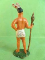 Starlux - Incas Series 53 - Footed Chief with spear (white - white feathers) (ref 185)
