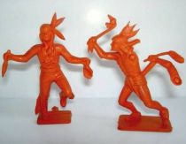 Starlux - Indians - Series Luxe 63 - Box of 2 unpainted mounteds & 2 unpainted footeds(ref XXXX)