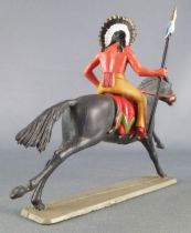 Starlux - Indians - Series Luxe 63 - Mounted Chief (yellow) black galloping horse (ref 4421)