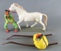 Starlux - Indians - SerieS Luxe 69 - Mounted Squaw with Travois Yellow Package White Horse (ref 2841)