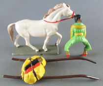 Starlux - Indians - SerieS Luxe 69 - Mounted Squaw with Travois Yellow Package White Horse (ref 2841)