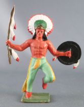 Starlux - Indians - Series Luxe Speciale 68 - Footed Chief shield spear (ref 5141)