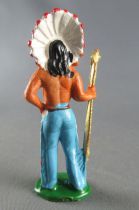 Starlux - Indians - Series Regular 53 - Footed Chief (blue) (ref 145)