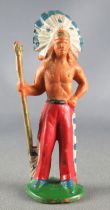 Starlux - Indians - Series Regular 53 - Footed Chief (red) (ref 145)