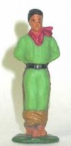 Starlux - Indians - Series Regular 53 - Footed Prisonner  (green black belt) (ref 203)