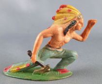 Starlux - Indians - Series Regular 53 - Footed Watcher kneeling (ref 151)
