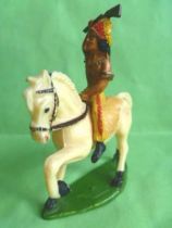 Starlux - Indians - Series Regular 53 - Mounted Raising rifle (yellow) white walking horse (ref 432)