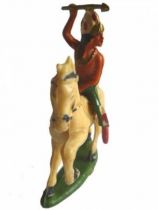 Starlux - Indians - Series Regular 53 - Mounted Spear (green) ivory walking horse (ref 436)