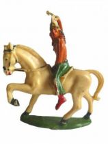 Starlux - Indians - Series Regular 53 - Mounted Spear (green) ivory walking horse (ref 436)