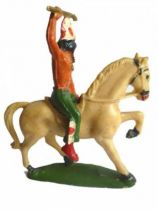 Starlux - Indians - Series Regular 53 - Mounted Spear (green) ivory walking horse (ref 436)