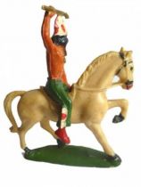 Starlux - Indians - Series Regular 53 - Mounted Spear (green) ivory walking horse (ref 436)