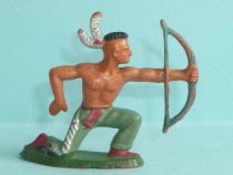 Starlux - Indians - Series Regular 57 - Footed Bowman kneeling (green) (ref 144)