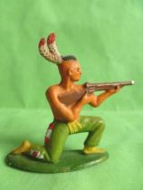 Starlux - Indians - Series Regular 57 - Footed Firing rifle kneeling (green) (ref 142)