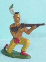 Starlux - Indians - Series Regular 57 - Footed Firing rifle kneeling (yellow) (ref 142)