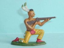 Starlux - Indians - Series Regular 57 - Footed Firing rifle kneeling (yellow) (ref 142)