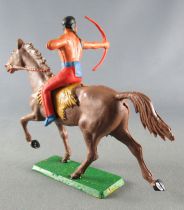 Starlux - Indians - Series Regular 65 - Mounted Bowman (red) brown trotting horse (ref 427)