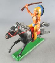 Starlux - Indians - Series Regular 65 - Mounted Rifle up (yellow ) Black Galloping Horse (ref 426)