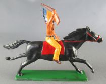 Starlux - Indians - Series Regular 65 - Mounted Rifle up (yellow ) Black Galloping Horse (ref 426)