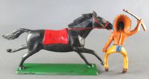 Starlux - Indians - Series Regular 65 - Mounted Rifle up (yellow ) Black Galloping Horse (ref 426)