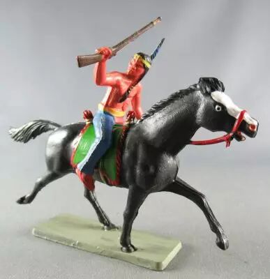 Starlux - Indiens Série Luxe 63 - Boîte De 2 Cavaliers Et 2 Piétons Non Peints