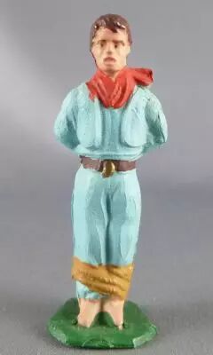 Starlux - Indiens - S�rie Ordinaire 53 - Pi�ton Prisonnier (bleu ceinture marron) (r�f 203)
