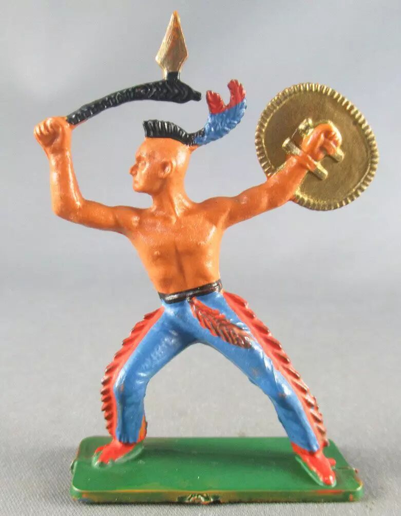 Figurine Starlux Série Ordinaire 57 - Indien Danseur Avec Torche - Échelle 1 - Occasion