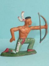 Starlux - Indiens - Série Ordinaire 57 - Piéton Tireur Arc genoux (vert) (réf 144)