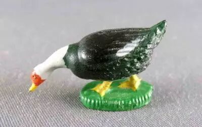 Starlux - La Ferme - Animaux - Canard Noir Picorant (s�rie 63 r�f L576)