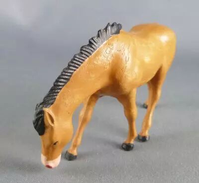Starlux - La Ferme - Animaux - Cheval broutant marron (S�rie Luxe 63 r�f 2554)