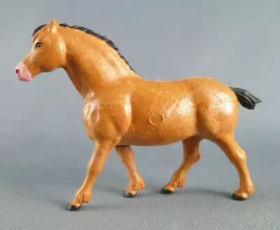 Starlux - La Ferme - Animaux - Cheval Percheron marron (S�rie Luxe 82 r�f 2549)