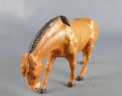 Starlux - La Ferme - Animaux - Cheval t�te baiss�e sans socle (marron) (s�rie 60 r�f 2542)