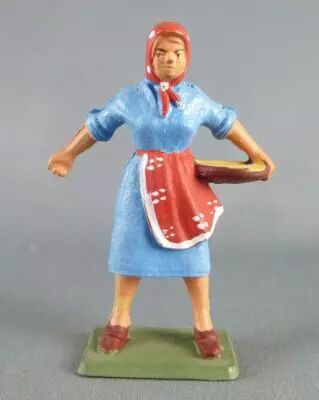 Starlux - la ferme - Fermi�re donnant le grain (bleu & rouge) (s�rie 59 r�f 510)